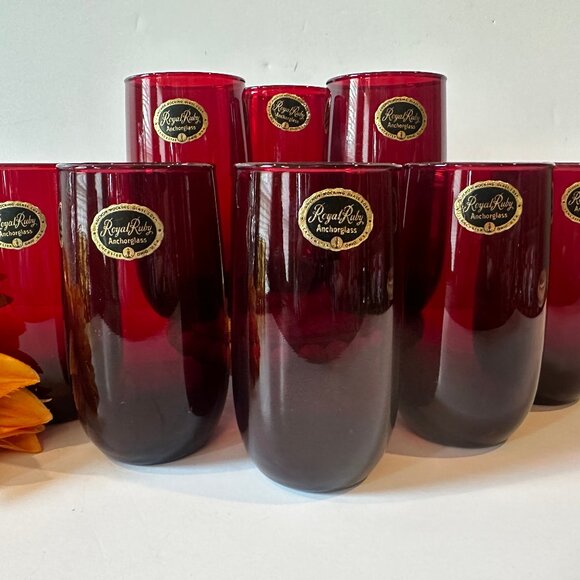 Anchor Hocking Other - Anchor Hocking - Royal Ruby - Tumblers - Set of 8 - NWT - 5” Tall - 12 oz. - NWT